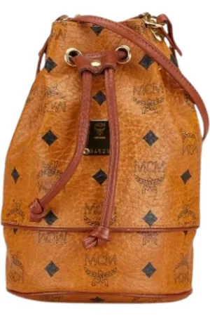 MCM Pre-owned, Dames, Bruin, ONE Size, Leer, Pre-owned Leather crossbody-bags