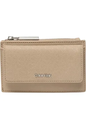 Calvin Klein Accessoires, Dames, , ONE Size, Leer, Kaarthouder met ritsvak