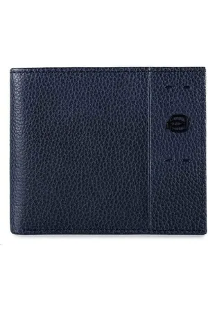 Piquadro Accessoires, Heren, Blauw, ONE Size, Leer, Blauwe Leren Portemonnee Kaarthouder