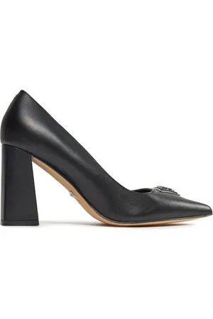 Guess Schoenen, Dames, Zwart, 38 EU, Zwarte Leren Dames Pumps
