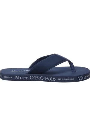 Marc O’ Polo Schoenen, Heren, Blauw, 42 EU, Katoen, Blauwe Heren Slippers