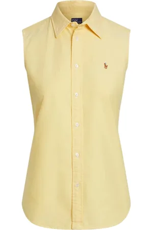 Ralph Lauren Blouses & Shirts, Dames, Geel, L, Katoen, Katoenen T-shirt