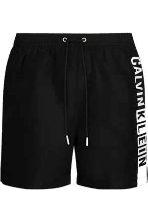 Calvin Klein Badkleding, Heren, Zwart, 2Xl, Zwarte zwemshorts met logoprint