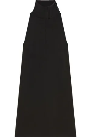 Courrèges Kleedjes, Dames, Zwart, M, Polyester, Mockneck Jurk Sjaal