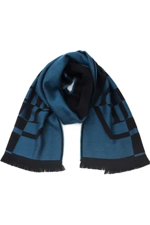 Philipp Plein Accessoires, Heren, Blauw, ONE Size, Logo Sjaal Blauw Unisex Ai 23