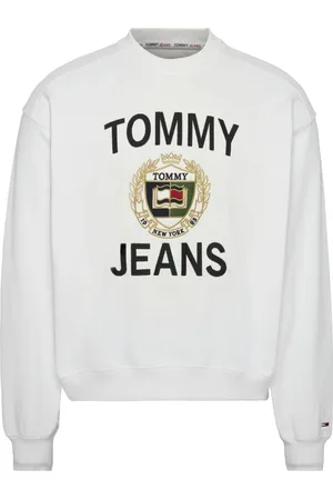 Tommy Hilfiger Sweatshirts & Hoodies, Heren, Wit, S, Katoen, Biologisch Katoen Logo T-shirt Wit