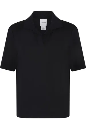 Calvin Klein Tops, Dames, Zwart, XS, Katoen, Zwarte Polo Shirt voor Mannen