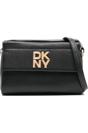 DKNY Tassen, Dames, Zwart, ONE Size, Leer, Zwarte Crossbody Tas voor Vrouwen