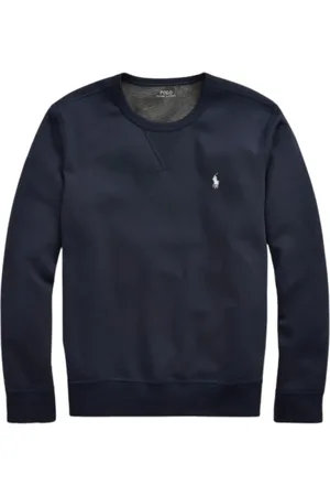Ralph Lauren Sweatshirts & Hoodies, Heren, Blauw, XS, Katoen, Sweatshirt van katoenmix met geborduurde polospeler
