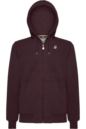 K-Way Sweatshirts & Hoodies, Heren, Bruin, S, Katoen, Rode Dahlia Hoodie voor Mannen