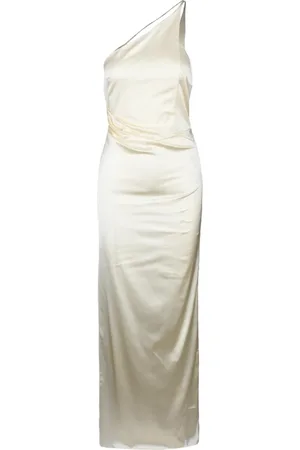 Patrizia Pepe Kleedjes, Dames, Wit, XS, Satijn, Damesjurk
