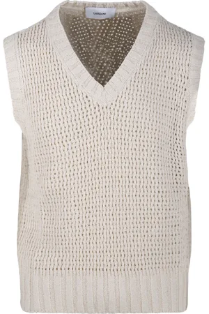 LARDINI Truien, Heren, , M, Katoen, Nude & Neutrals Mouwloos Vest