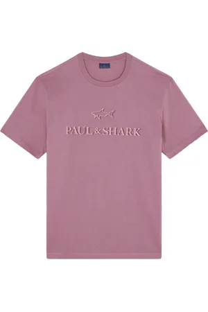 Paul & Shark Tops, Heren, Rood, 2Xl, Katoen, Logo Geborduurd Katoenen Jersey T-shirt