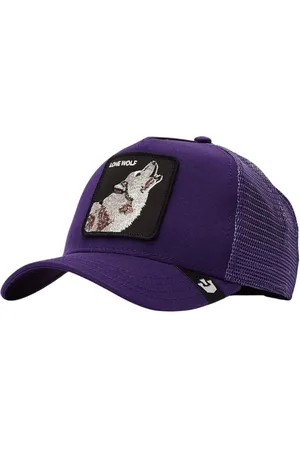 Goorin Bros. Accessoires, Dames, Paars, ONE Size, Wol, Animal Farm Lone Wolf Trucker Cap