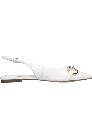 Jeffrey Campbell Schoenen, Dames, Wit, 37 EU, Leer, Platte schoenen Wit