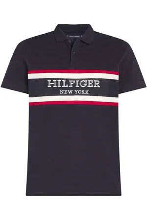 Tommy Hilfiger Tops, Heren, Blauw, M, Stijlvolle T-shirts en Polos