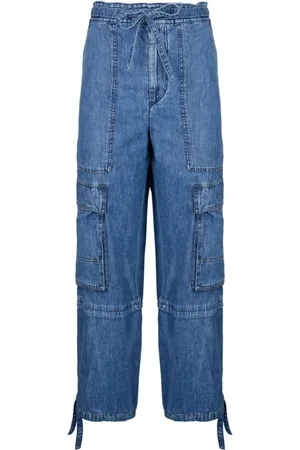 Isabel Marant Jeans, Dames, Blauw, S, Ivy Blu Gewassen Effect Broek