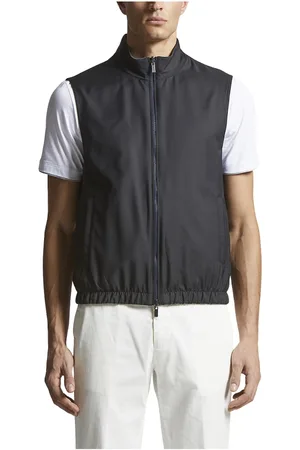 PESERICO SIGN Jassen, Heren, Blauw, L, Loro Piana technische gabardine vest