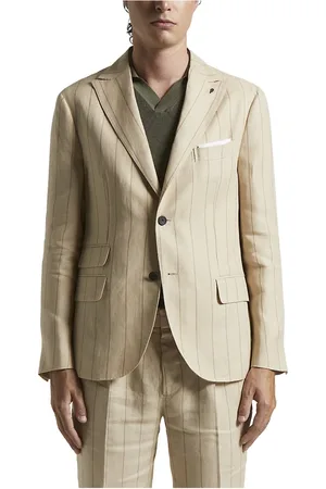 PESERICO SIGN Jassen, Heren, , 2Xl, Linnen, Ermenegildo Zegna linnen enkellange blazer
