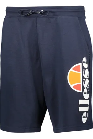 Ellesse Korte broeken, Heren, Blauw, S, Katoen, Blauwe Verlengde Logo Shorts