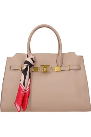 Liu Jo Tassen, Dames, Roze, ONE Size, Leer, Elegante Roze Schoudertas met Sjaal