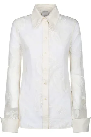 Sportmax Blouses & Shirts, Dames, Geel, M, Ivoorwit Langarmshirt