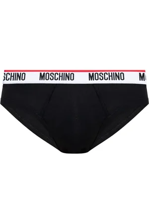 Moschino Ondergoed, Heren, Zwart, S, Katoen, Underbear Slip Stretch Katoen Pak van 2