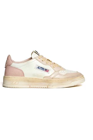 Autry Schoenen, Dames, Veelkleurig, 36 EU, Stijlvol Wit Roze Grijs Sneakers
