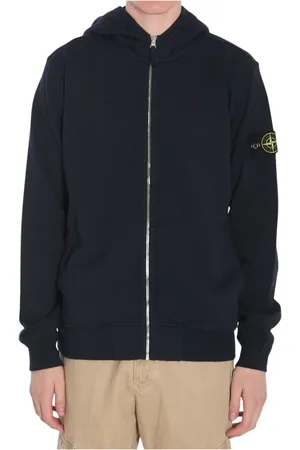 Stone Island Sweatshirts & Hoodies, Heren, Blauw, M, Katoen, Blauwe Sweatshirt Casual Modern Fit