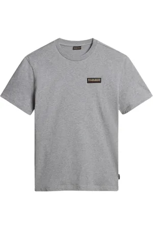 Napapijri Tops, Dames, Grijs, M, Katoen, Korte Mouw Katoenen T-Shirt Grijs
