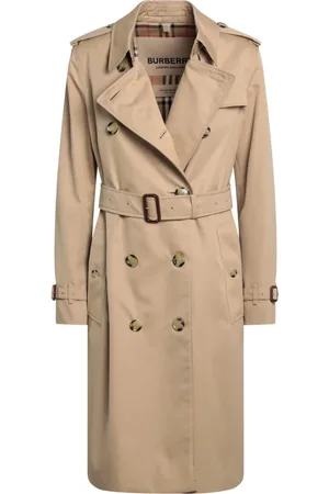 Burberry Mantels, Dames, Geel, M, Dubbelborstige Jas