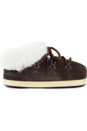 Moon Boot Schoenen, Dames, Bruin, 37 EU, Suède, Suède Kralen Veterschoenen