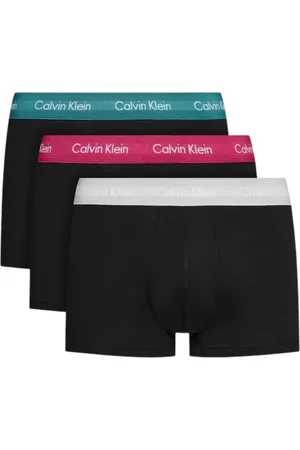 Calvin Klein Ondergoed, Heren, Zwart, M, Katoen, Zwarte Boxershorts 3-Pack Multikleur Tailleband