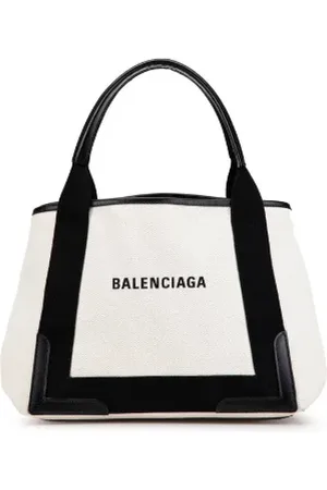 Balenciaga Pre-owned, Dames, Wit, ONE Size, Leer, Tweedehands Canvas handtassen
