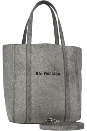 Balenciaga Pre-owned, Dames, Grijs, ONE Size, Leer, Tweedehands leren handtassen