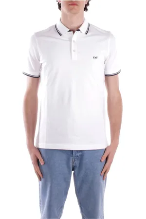 FAY Tops, Heren, Wit, M, Katoen, Witte T-shirts en Polo