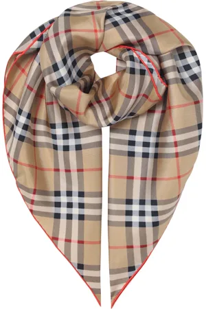 Burberry Accessoires, Dames, Veelkleurig, ONE Size, Stijlvolle Zijden Sjaal voor Vrouwen