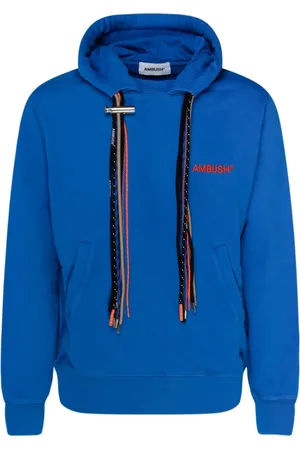 AMBUSH Sweatshirts & Hoodies, Heren, Blauw, S, Katoen, Blauwe Katoenen Trekkoord Hoodie Trui