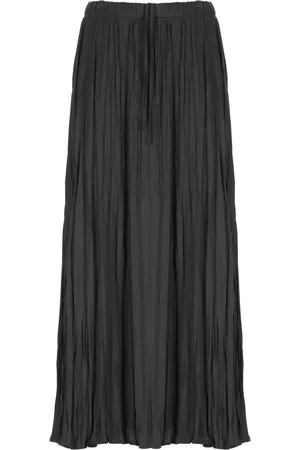 Nü by Staff Rokken, Dames, Zwart, S, Polyester, Zwarte Geplooide Wijd Uitlopende Rok
