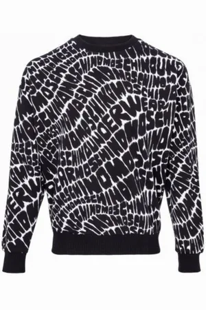 Moschino Sweatshirts & Hoodies, Heren, Zwart, S, Katoen, Zwarte Katoenen Longsleeve Shirt