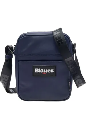 Blauer Tassen, Heren, Blauw, ONE Size, Blauwe Coated Crossbody Tas