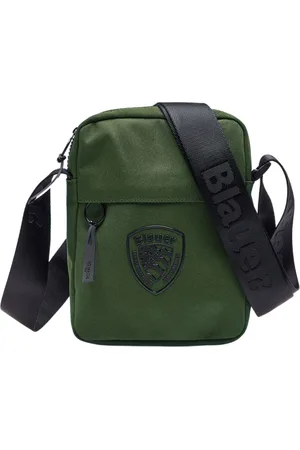 Blauer Tassen, Heren, Groen, ONE Size, Groene Crossbody Cameratas met Meerdere Compartimenten