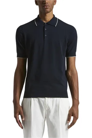PESERICO SIGN Truien, Heren, Blauw, XS, Katoen, Puur katoenen poloshirt