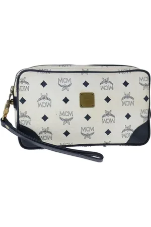 MCM Pre-owned, Dames, Wit, ONE Size, Leer, Pre-owned Leather clutches