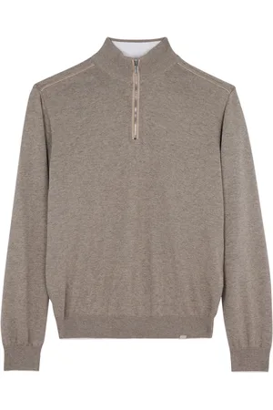 Paul & Shark Truien, Heren, Groen, 2Xl, Katoen, Aqualeather Half-Zip Katoen Kasjmier Sweater