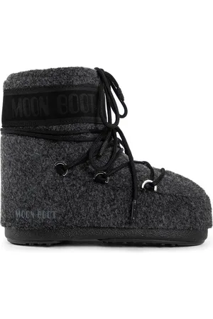 Moon Boot Schoenen, Dames, Zwart, 39 EU, Leer, Iconische Lage Vilt Sneakers