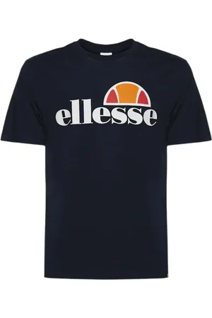 Ellesse Tops, Heren, Blauw, L, Katoen, Blauw Uitgebreid Logo T-shirt Mannen