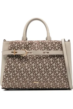 DKNY Tassen, Dames, Bruin, ONE Size, Bruine Onyx Satchel Handtas