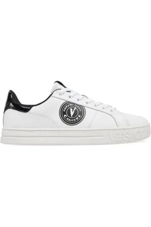 VERSACE Schoenen, Heren, Wit, 45 EU, Leer, Witte Court Sneakers SK1