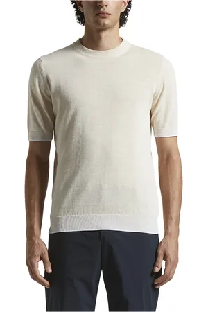 PESERICO SIGN Truien, Heren, , L, Katoen, Linnen en katoenen crêpe t-shirt